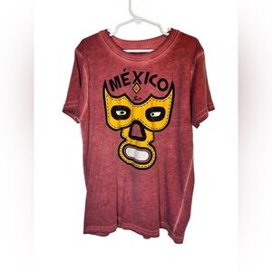 💥Mexico Luchador Kids T-Shirt - Red Size -10